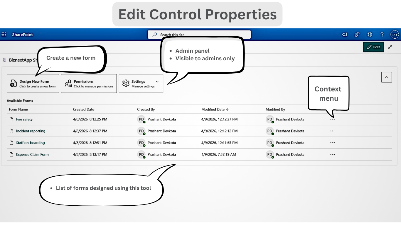 BiznextApp Forms for SharePoint — screenshot 5